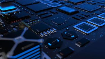 components of computing power on a chip . the concept of next-generation computer technology photo