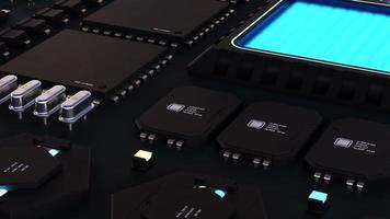 components of computing power on a chip . the concept of next-generation computer technology photo