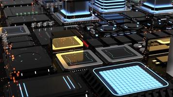components of computing power on a chip . the concept of next-generation computer technology photo