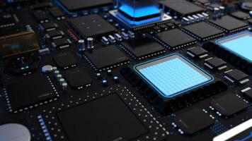 components of computing power on a chip . the concept of next-generation computer technology photo