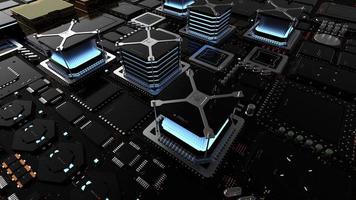 components of computing power on a chip . the concept of next-generation computer technology photo