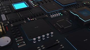 components of computing power on a chip . the concept of next-generation computer technology photo