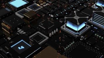 components of computing power on a chip . the concept of next-generation computer technology photo