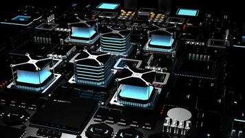 components of computing power on a chip . the concept of next-generation computer technology photo