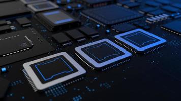 components of computing power on a chip . the concept of next-generation computer technology photo