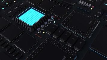 components of computing power on a chip . the concept of next-generation computer technology photo