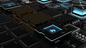 components of computing power on a chip . the concept of next-generation computer technology photo