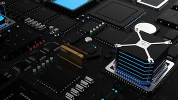 components of computing power on a chip . the concept of next-generation computer technology photo