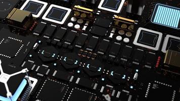 components of computing power on a chip . the concept of next-generation computer technology photo