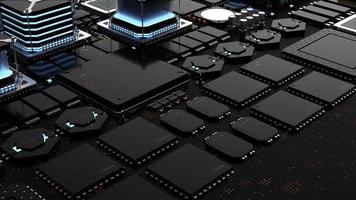 components of computing power on a chip . the concept of next-generation computer technology photo