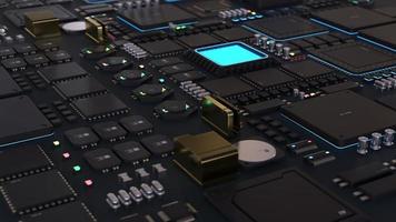 components of computing power on a chip . the concept of next-generation computer technology photo