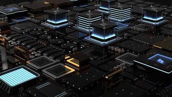 components of computing power on a chip . the concept of next-generation computer technology photo