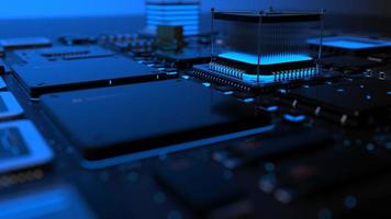 components of computing power on a chip . the concept of next-generation computer technology photo