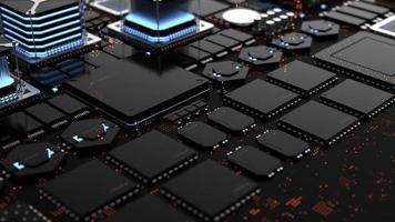 components of computing power on a chip . the concept of next-generation computer technology photo