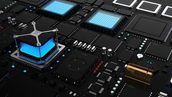 components of computing power on a chip . the concept of next-generation computer technology photo