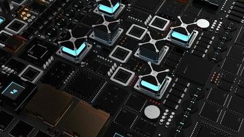 components of computing power on a chip . the concept of next-generation computer technology photo
