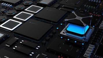 components of computing power on a chip . the concept of next-generation computer technology photo