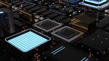 components of computing power on a chip . the concept of next-generation computer technology photo