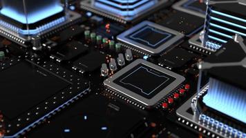 components of computing power on a chip . the concept of next-generation computer technology photo