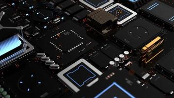 components of computing power on a chip . the concept of next-generation computer technology photo