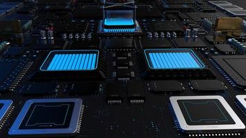 components of computing power on a chip . the concept of next-generation computer technology photo