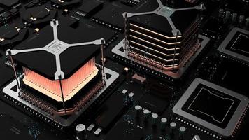 components of computing power on a chip . the concept of next-generation computer technology photo