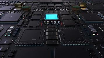 components of computing power on a chip . the concept of next-generation computer technology photo
