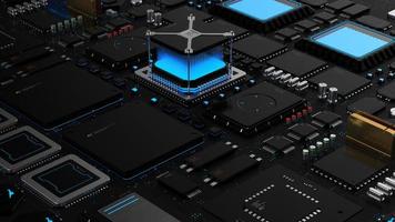 components of computing power on a chip . the concept of next-generation computer technology photo
