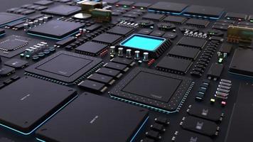 components of computing power on a chip . the concept of next-generation computer technology photo