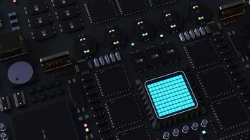 components of computing power on a chip . the concept of next-generation computer technology photo