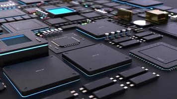components of computing power on a chip . the concept of next-generation computer technology photo