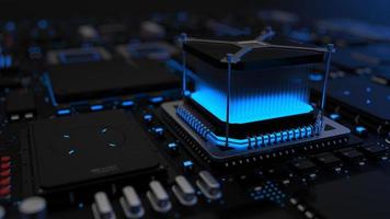 components of computing power on a chip . the concept of next-generation computer technology photo