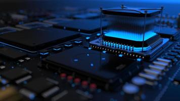 components of computing power on a chip . the concept of next-generation computer technology photo