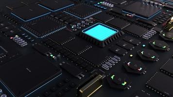 components of computing power on a chip . the concept of next-generation computer technology photo