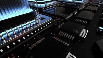 components of computing power on a chip . the concept of next-generation computer technology photo