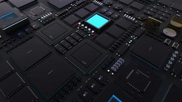 components of computing power on a chip . the concept of next-generation computer technology photo