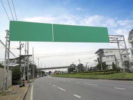 highway road sign in Thailand photo