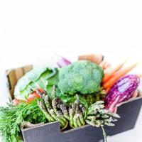 Vegetables box safe contactless delivery photo