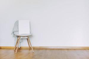 maqueta de pared o maqueta de póster en estilo minimalista foto