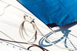 Recreational yacht detail photo