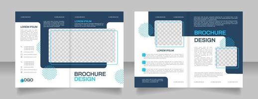 Banking and financial services blank brochure design. Template set with copy space for text. Premade corporate reports collection. Editable 4 paper pages vector