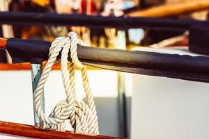 Recreational yacht detail photo