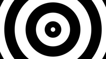 patrón de fondo de rayas de círculo de color blanco y negro animado video