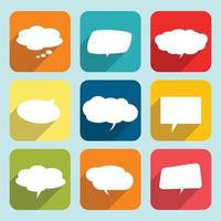 Collection of comic style white speech bubbles. Illustrator Vector Eps 10.