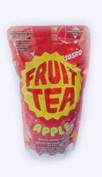 Sidoarjo, Jawa timur, Indonesia, 2022 - Sosro brand refill fruit tea drink with apple flavor photo