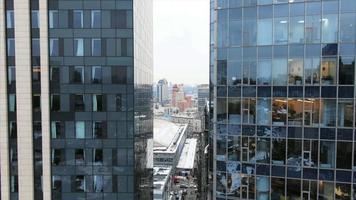 Shiny reflective windows of a modern architecture building video