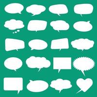 Blank empty white speech bubbles. Illustrator Vector Eps 10.