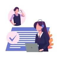 Acknowledgement received flat style illustration design vector