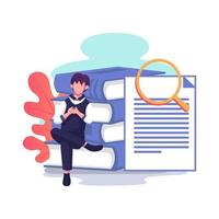 Document specification requirements instructions flat style illustration vector