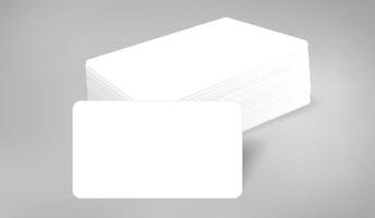 Business Card Stack White Blank Mockup Brand Identity Corporate Stationary Template vector